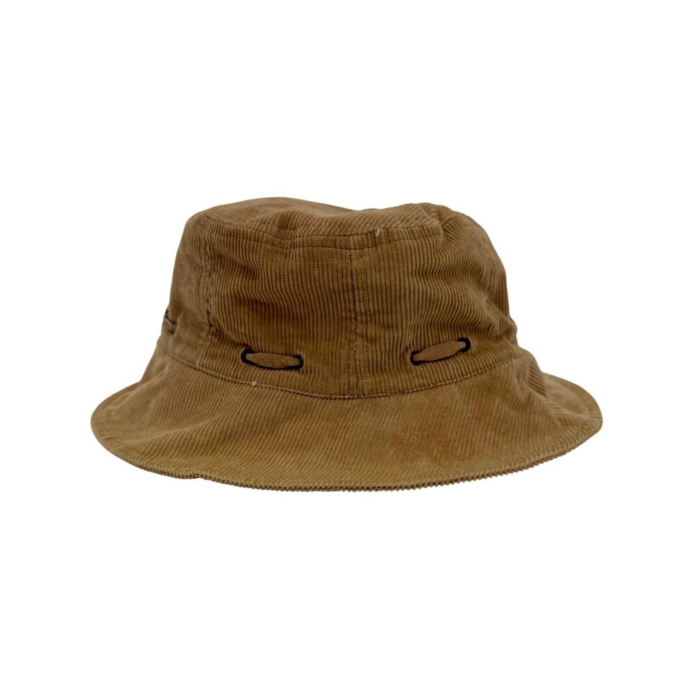 Vintage Y2K Tan Corduroy Bucket Hat 100% Cotton Indie Boho Retro 90s Streetwear - Picture 7 of 16